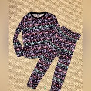 Pixielane Heart Pattern Kids Pajama Set